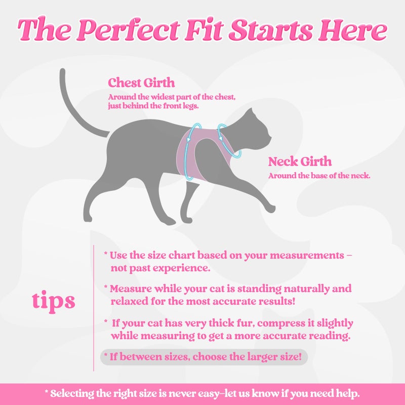 rabbitgoo Cat Harness and Leash Set for Walking Escape Proof, Adjustable Soft Kittens Vest with Reflective Strip for Cats, Comfortable Outdoor Vest, Pink, M - Image 2